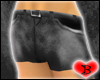 [B] Belted Shorts: Black