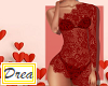 ♡Lace Dress Red