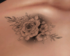 e. chest tatto flowers