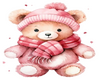 PINK XMAS TEDDY -1