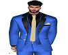 veste costume bleu or