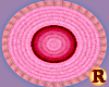Pink Circle Fringe Rug