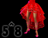 <5^8> red diomond dress