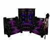 Purple/Black chairs
