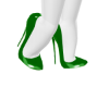 ! Green Latex Heels