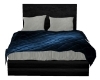 blue and black bed