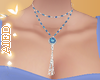 Silver + Blue Necklace