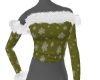 olivegreen snowflake top