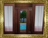 LD~Wood Doors w/Curtains