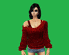 M| Red Loose Sweater