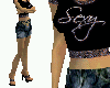 Sexy Shirt/Mini Black