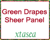 Green Drapes Sheer Panel