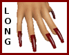 !5 Long Red Dainty Nails