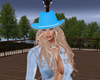 {W} Cowgirl Hat L Blue