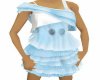 robe douce blanc&bleu