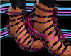 pink n black sandals