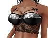 MJ-Blk & Silver Lace top
