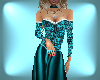 *S* Teal Gown