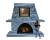 Country Blue Fireplace