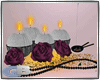 rose darkred w candles