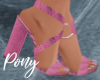 Pink Weave Heels