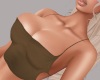 ♡ skin tight top mocha