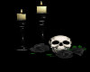 Skull Black Rose Candle