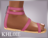 K retro pink sandals