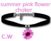 summer pink flower choke