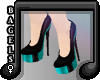 :B)Glossy.Shoes blk+teal