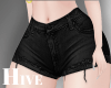 <Hv>Denim Shorts-Black