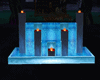 Fountain blue with fire