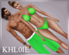 K green beach bikini bun