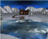 Cottage & Frozen Lake 