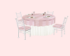 Pink and White Table