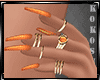 Orange Nails & Ring