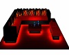 Neon Flames Red Couch