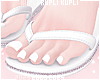 Summer White Flip Flops