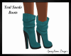 Teal Suede Boots