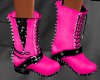 Pink Spiked Boots