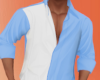Blue/White Tucked Shirt