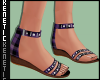 K. Purple Plaid Sandals