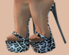 E* Gray Leopard Sandals