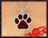 Red Paw Necklace Male