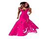 Hot pink lace gown