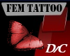 Red Butterfly B Tatoo