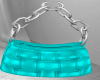 neon blue handbag