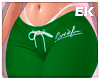 green bell bottom pants