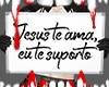 Placa - Jesus te ama
