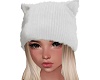 White Cat Hat W/ Blonde